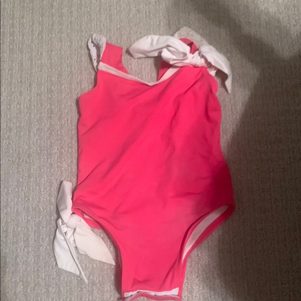 The Beaufort Bonnet Company Pink and White One Piece Swimsuit
